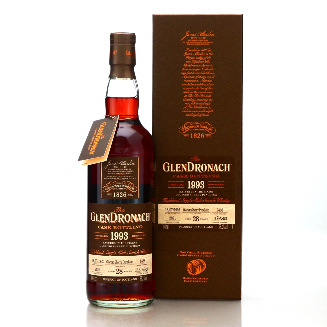 Glendronach 1993 Single Oloroso Cask 28 Year Old #2458