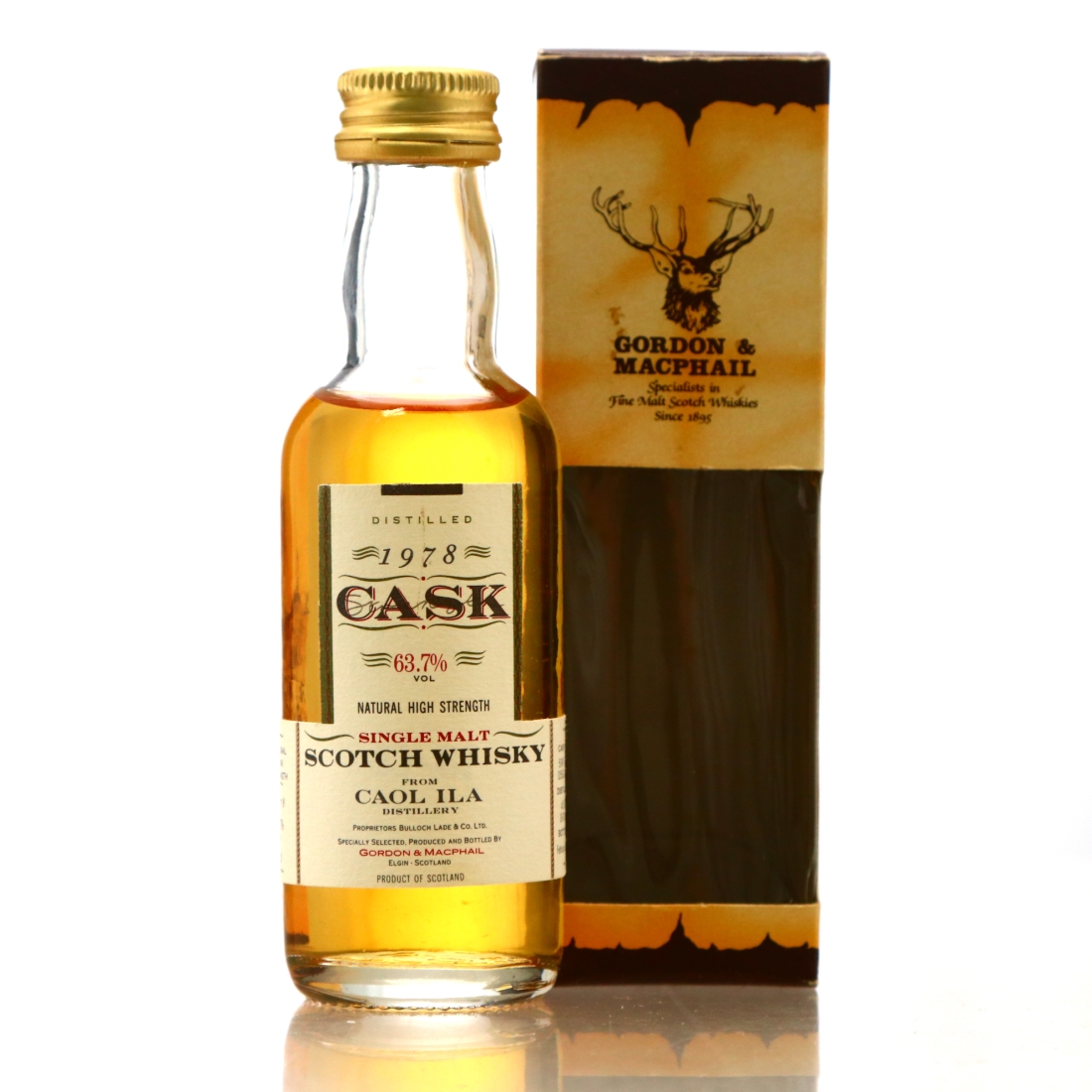 Caol Ila 1978 Gordon and MacPhail Cask Strength Miniature