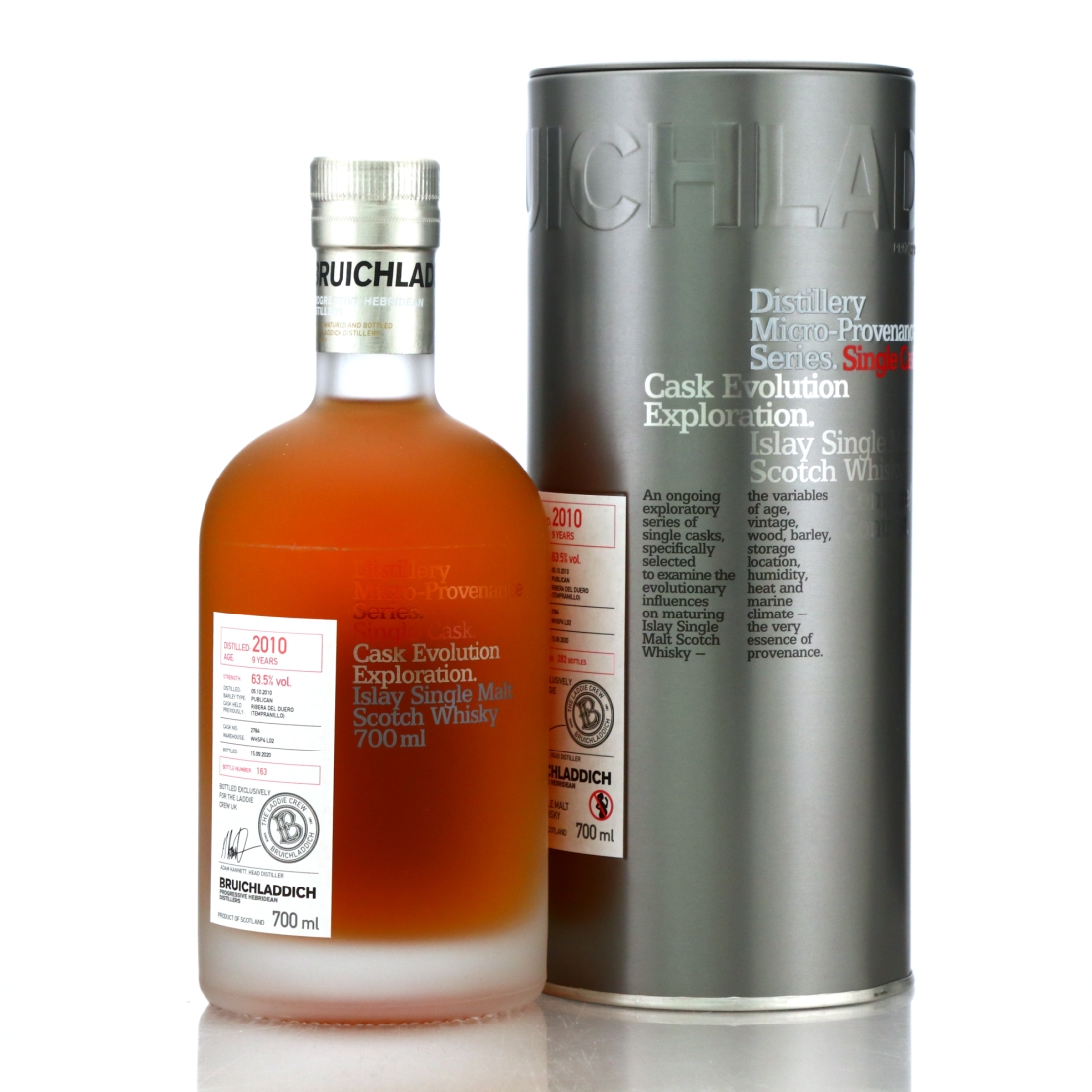 Bruichladdich 2010 Micro Provenance Single Cask 11 Year Old #2255 / UK Laddie Crew
