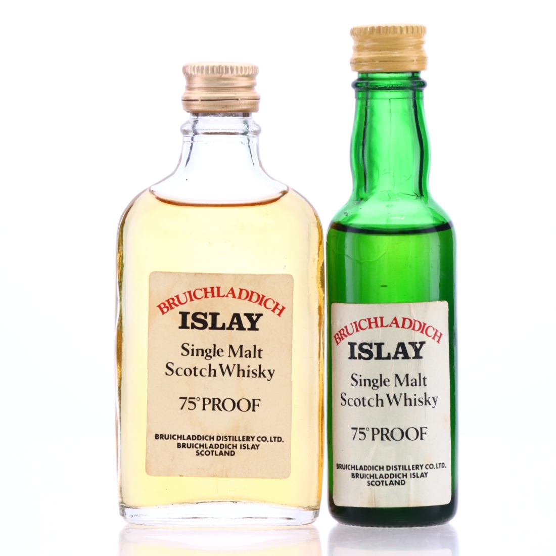 Bruichladdich Single Malt 2 x Miniature / 1970s
