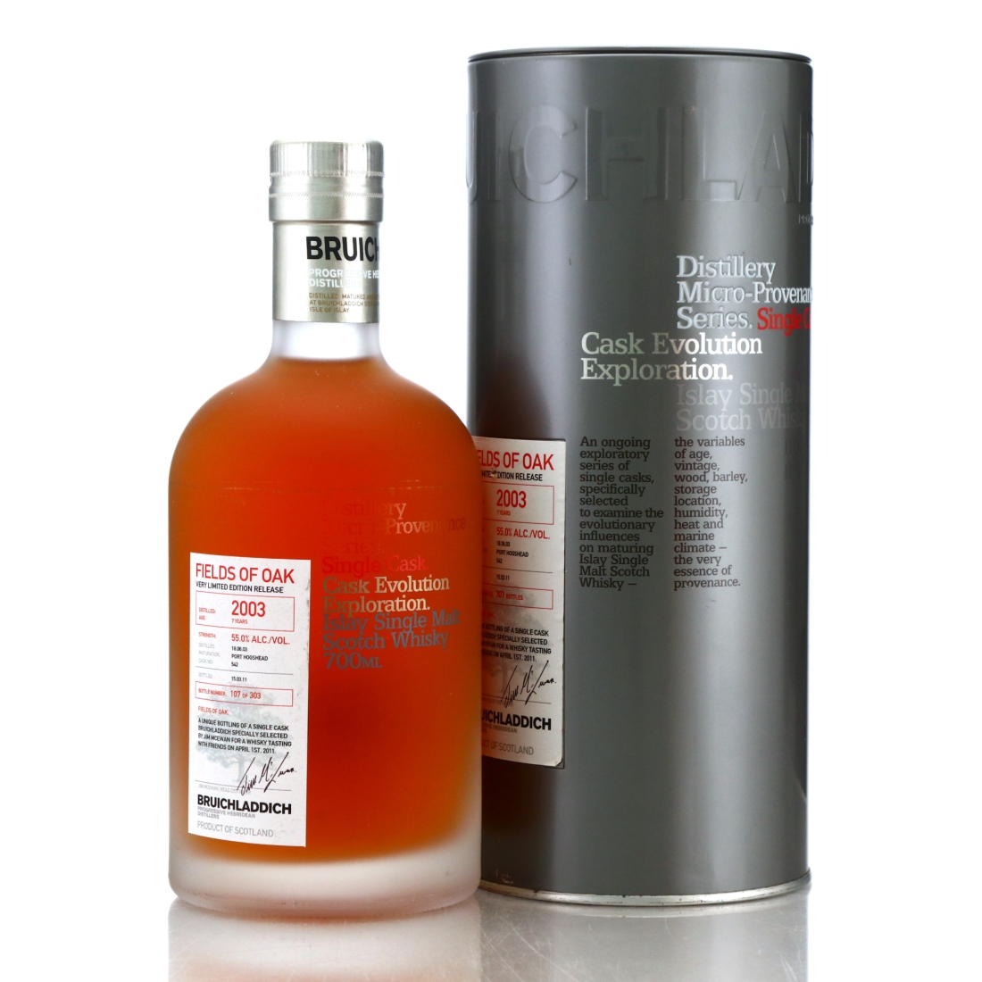Bruichladdich 2003 Micro Provenance Single Cask 7 Year Old #542 / Fields of Oak