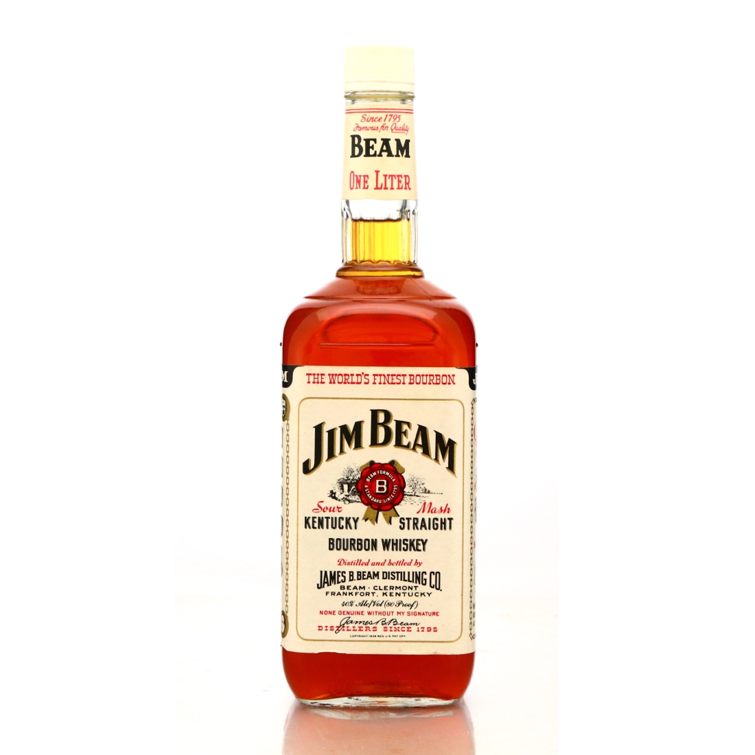 Jim Beam Kentucky Straight Bourbon 1 Litre 1989