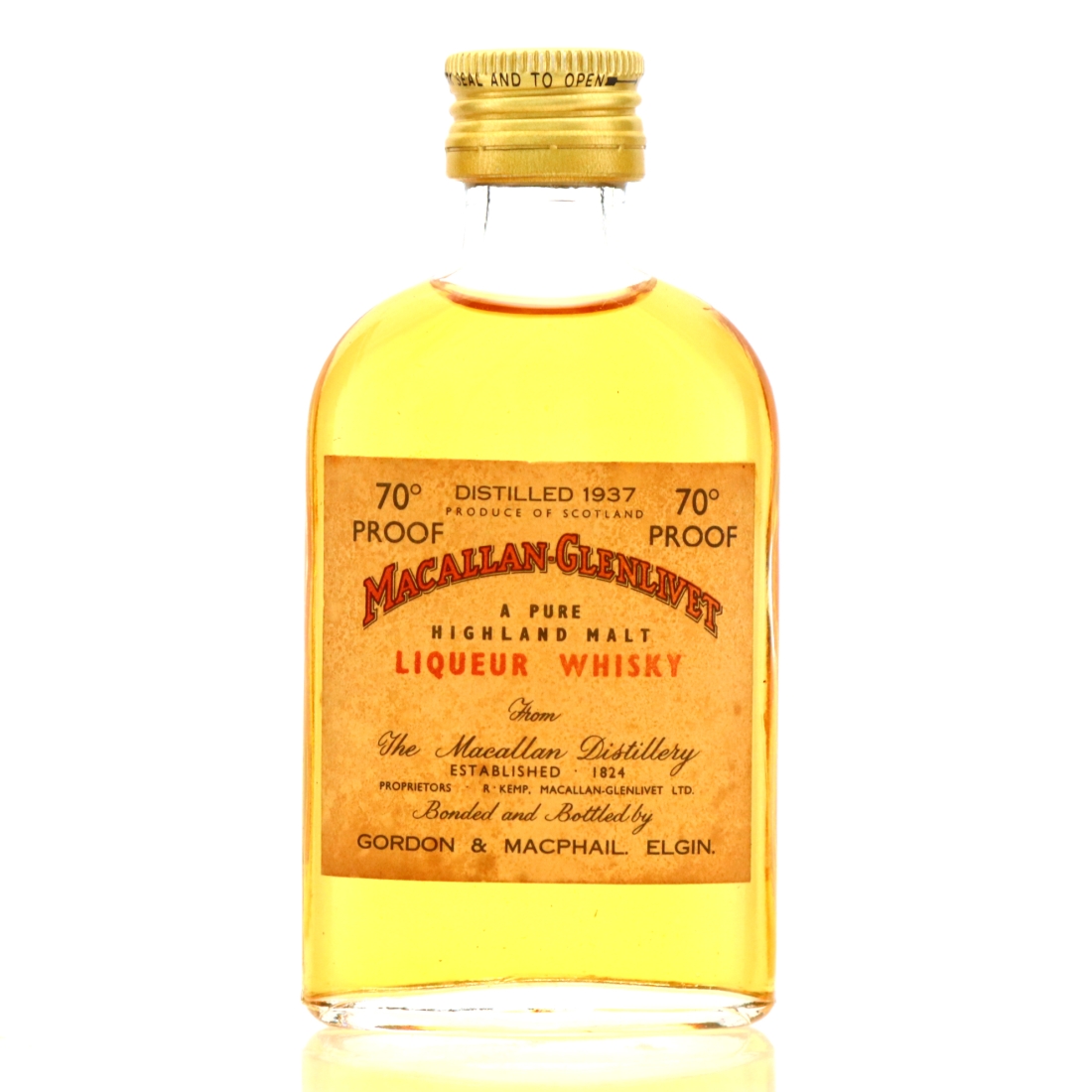 Macallan 1937 Gordon and MacPhail Miniature