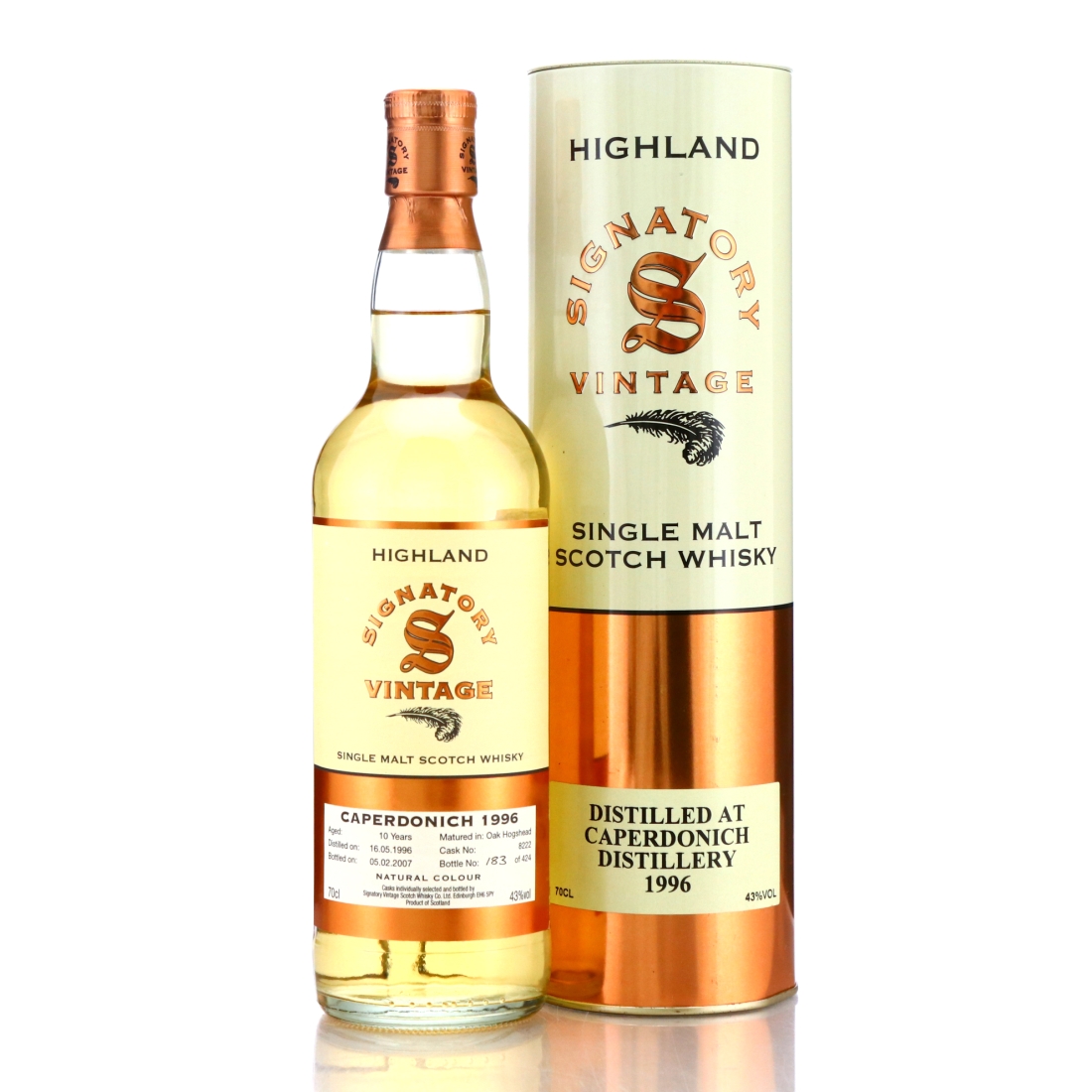 Caperdonich 1996 Signatory Vintage 10 Year Old
