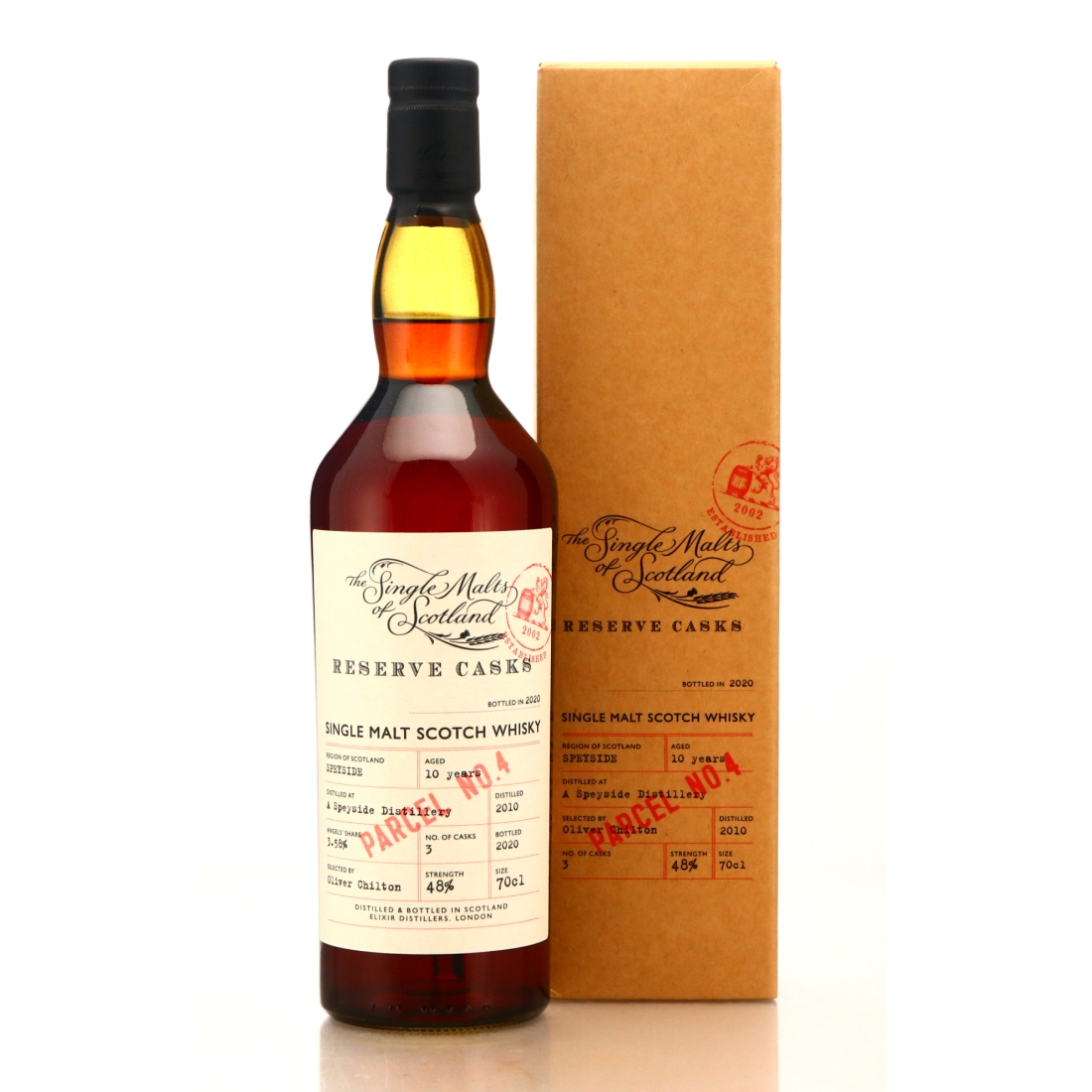 Speyside Single Malt 2010 Single Malts of Scotland 10 Year Old Reserve Casks / Parcel No.4
