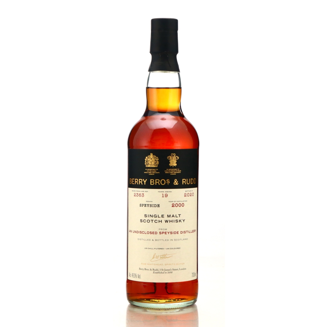 Speyside Single Malt 2000 Berry Brothers and Rudd 19 Year Old
