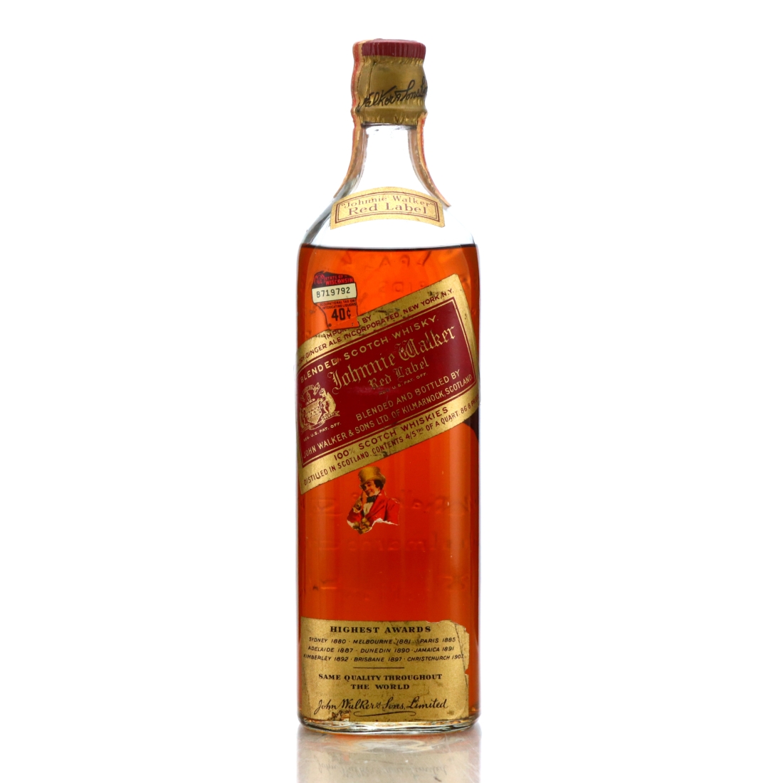 Johnnie Walker Red Label 1930-40s / US Import