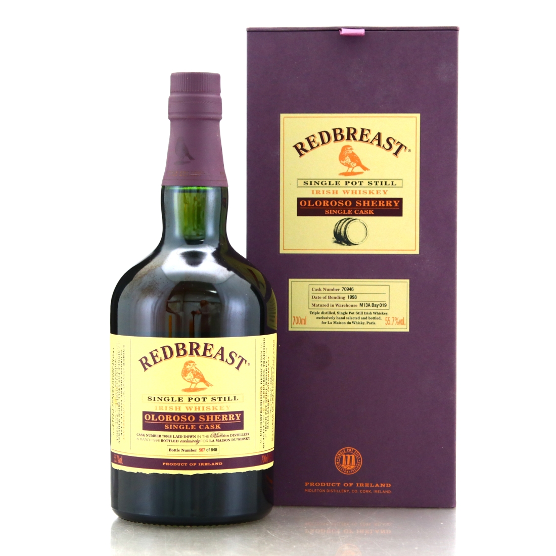 Redbreast 1998 Single Oloroso Cask 19 Year Old #70946 / LMDW