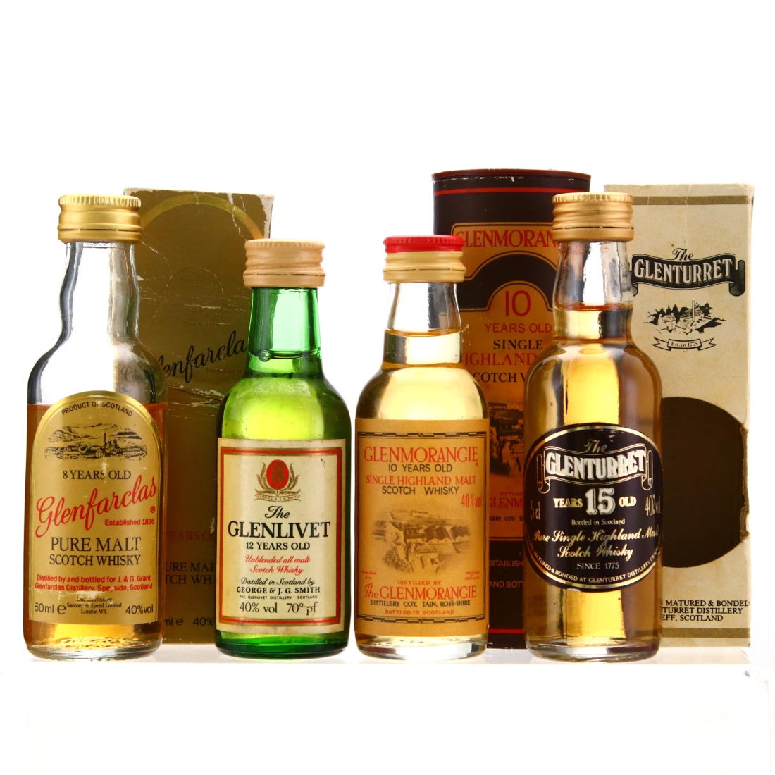 Single Malt Miniatures x 4