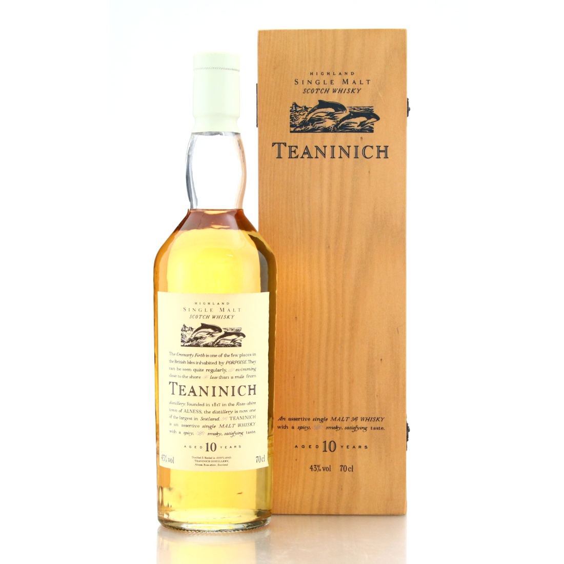 Teaninich 10 Year Old Flora and Fauna White Cap / Wooden Box