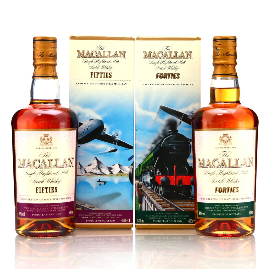 Macallan Decades Selection 2 x 50cl / Forties and Fifties