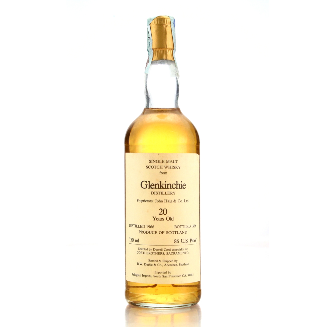 Glenkinchie 1966 R.W. Duthie for Corti Brothers 20 Year Old / US Import