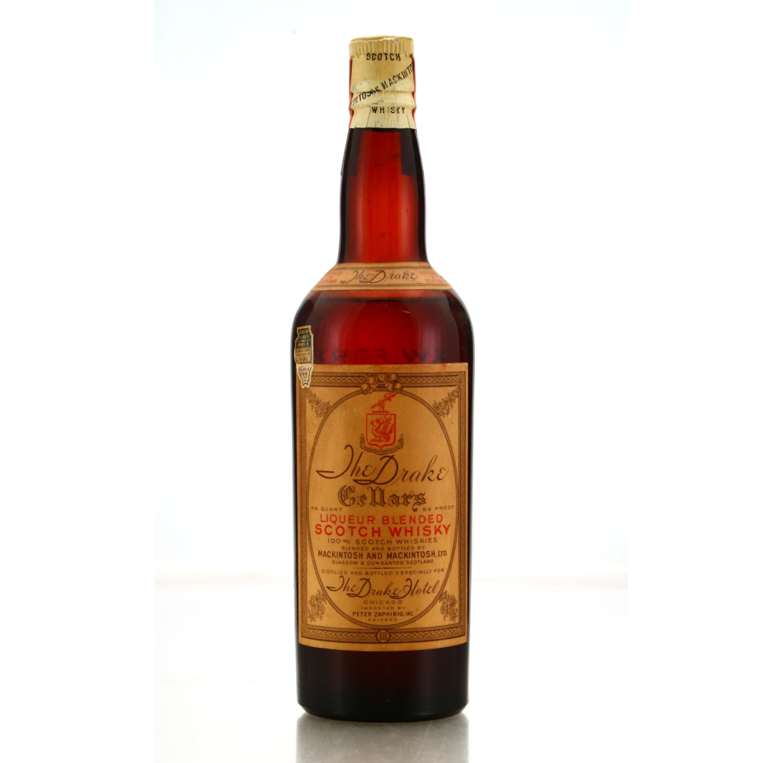 The Drake Cellars Liqueur Blended Scotch Whisky 1940s / US Import