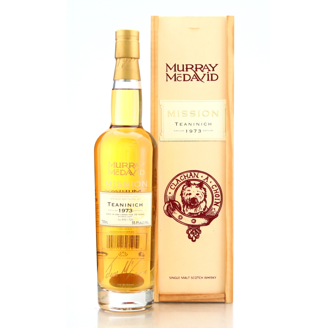 Teaninich 1973 Murray McDavid 33 Year Old Mission Cask Strength