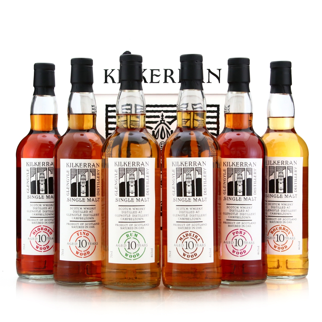 Kilkerran 10 Year Old 10th Anniversary Set 6 x 70cl