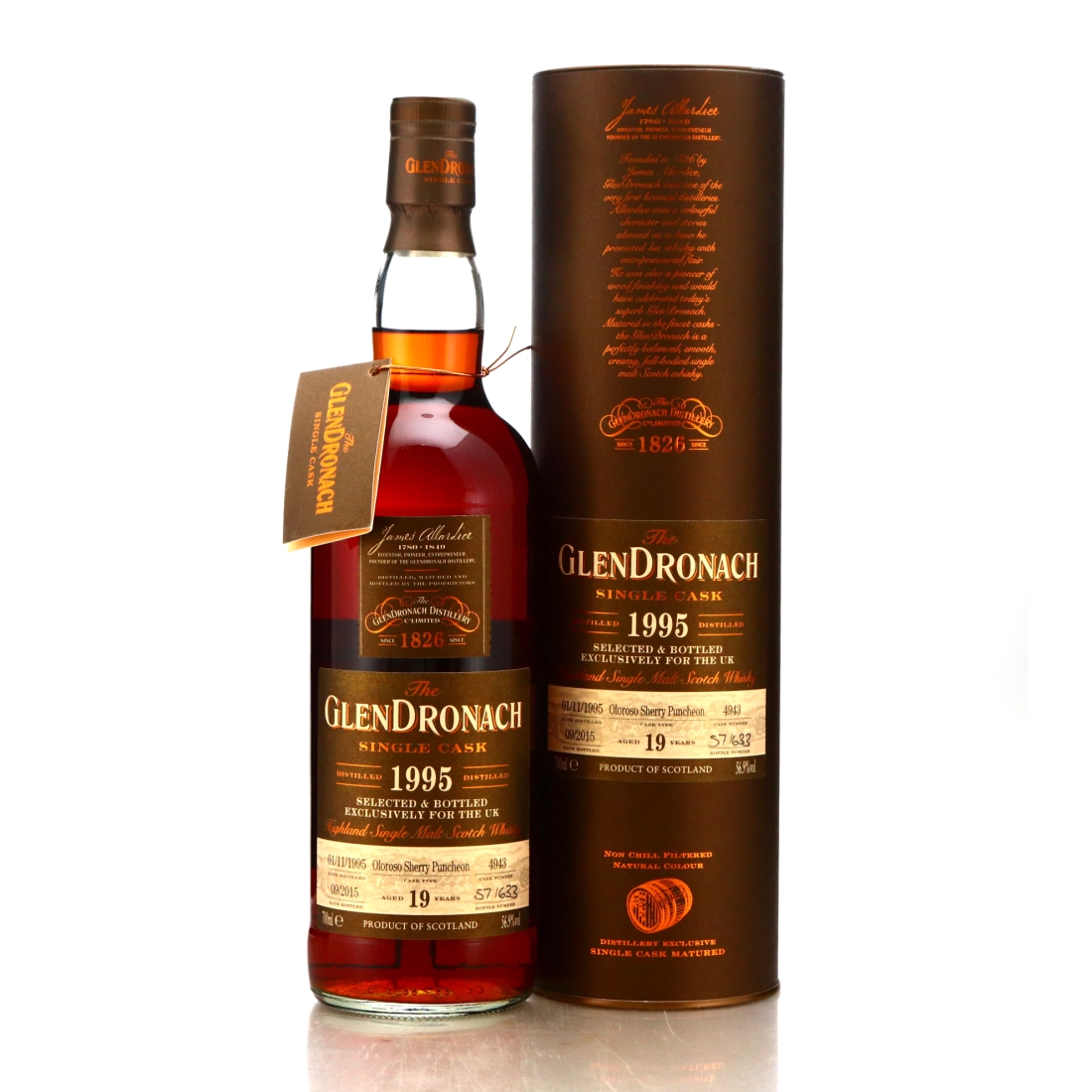 Glendronach 1995 Single Oloroso Cask 19 Year Old #4943 / UK