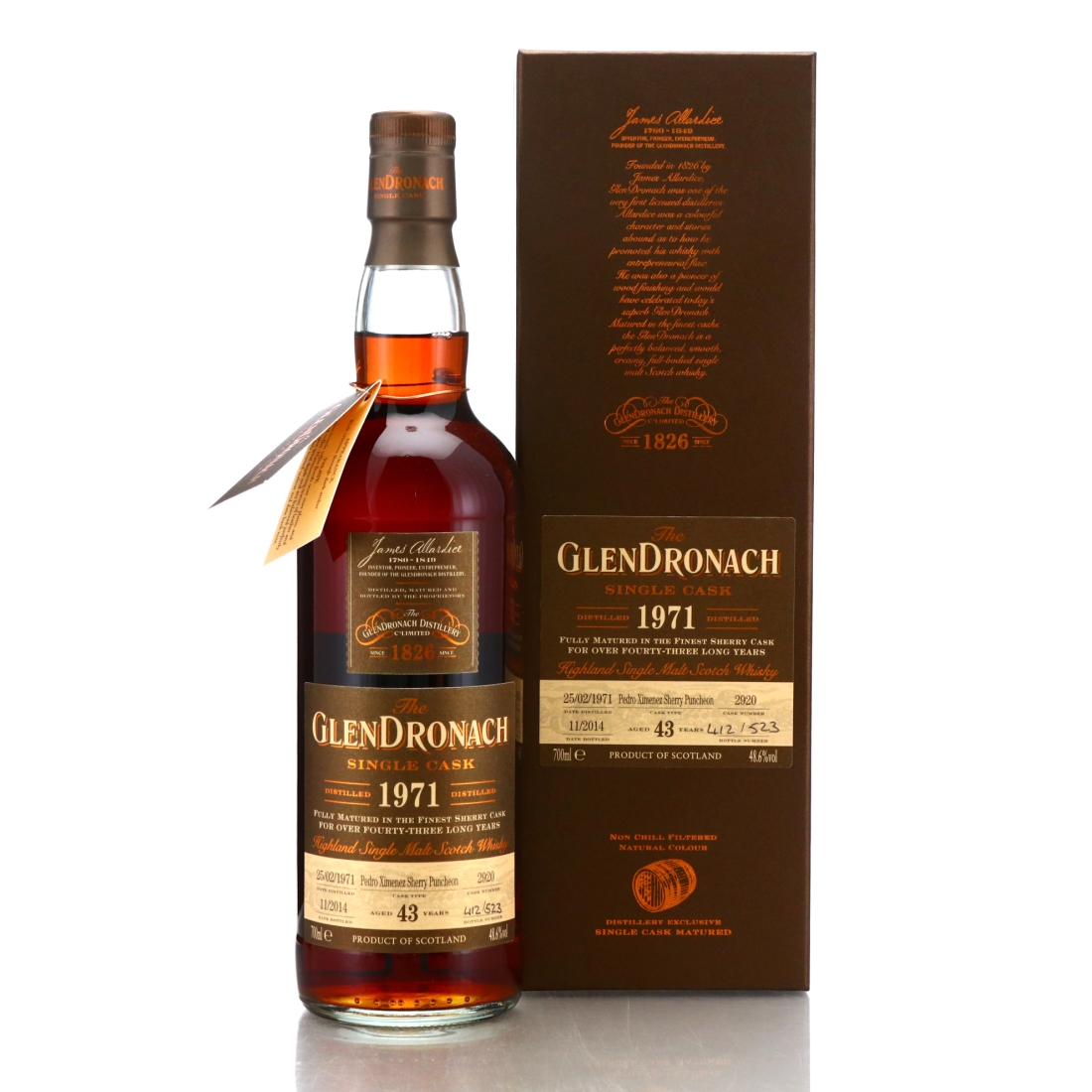 Glendronach 1971 Single PX Cask 43 Year Old #2920 / Batch 11