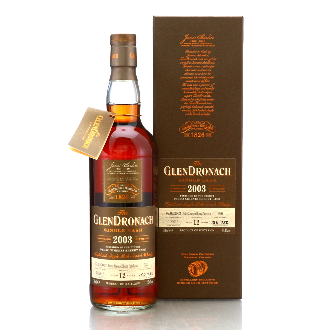 Glendronach 2003 Single PX Cask Finish 12 Year Old #930 / Batch 13