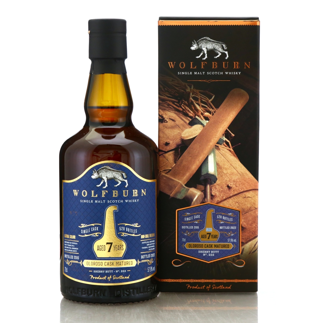 Wolfburn 2015 Single Oloroso Cask 7 Year Old #222