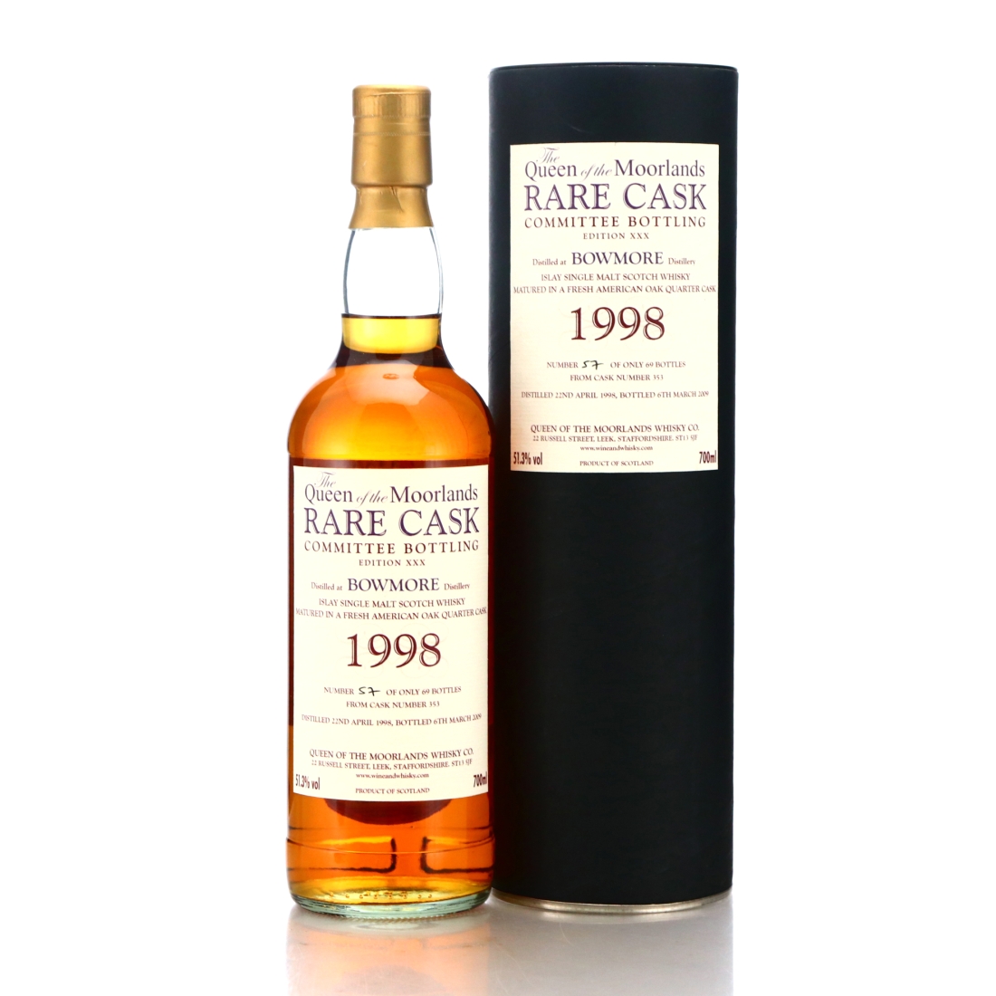 Bowmore 1998 Queen of the Moorlands Edition XXX