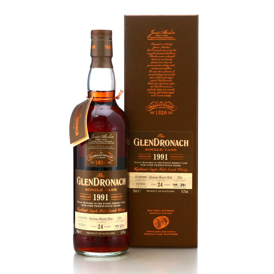 Glendronach 1991 Single Oloroso Cask 24 Year Old #2361 / Batch 13