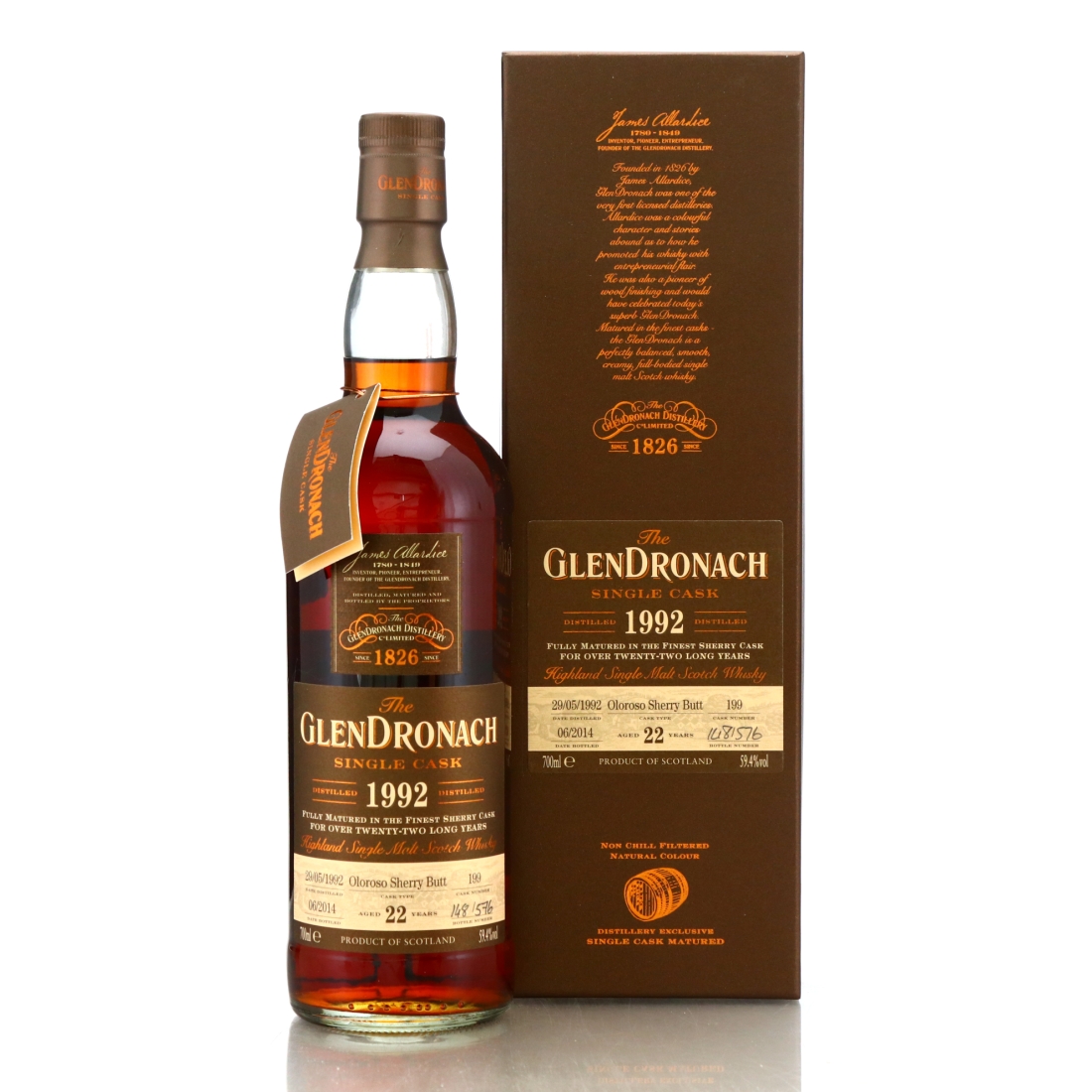 Glendronach 1992 Single Oloroso Cask 22 Year Old #199 / Batch 10
