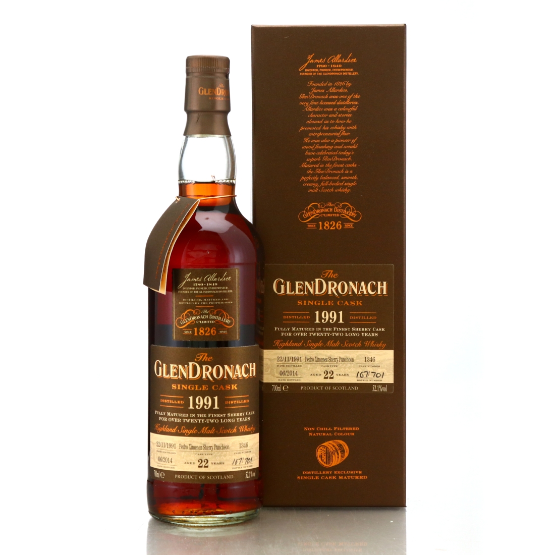 Glendronach 1991 Single PX Cask 22 Year Old #1346 / Batch 10