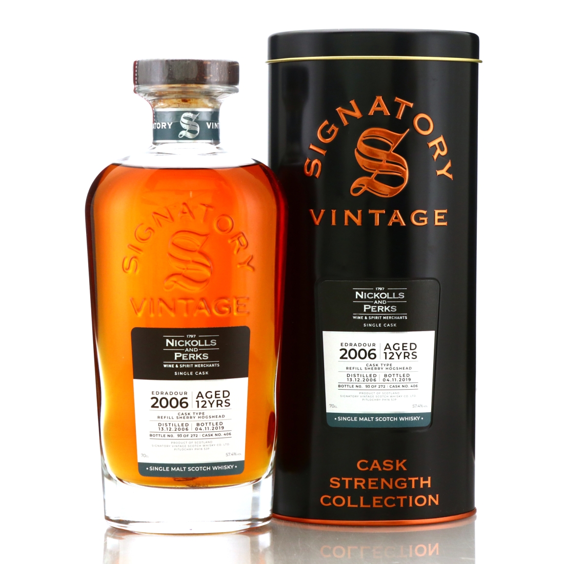Edradour 2006 Signatory Vintage 12 Year Old Cask Strength / Nickolls & Perks