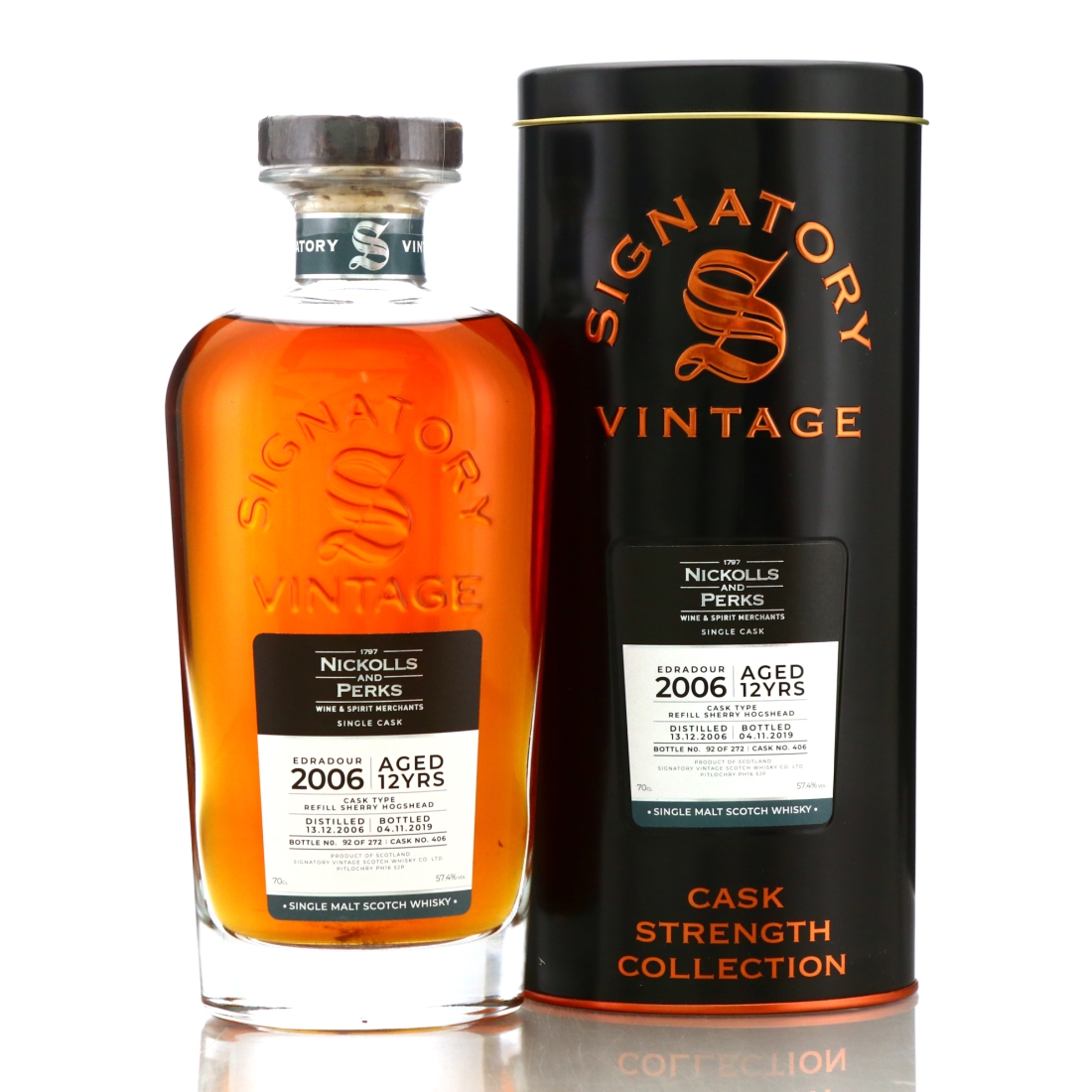 Edradour 2006 Signatory Vintage 12 Year Old Cask Strength / Nickolls and Perks