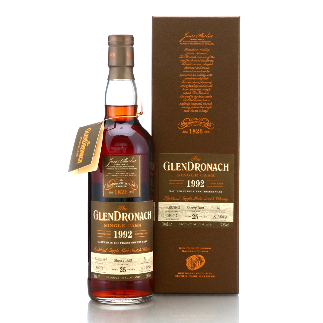 Glendronach 1992 Single Sherry Cask 25 Year Old #52 / Batch 15