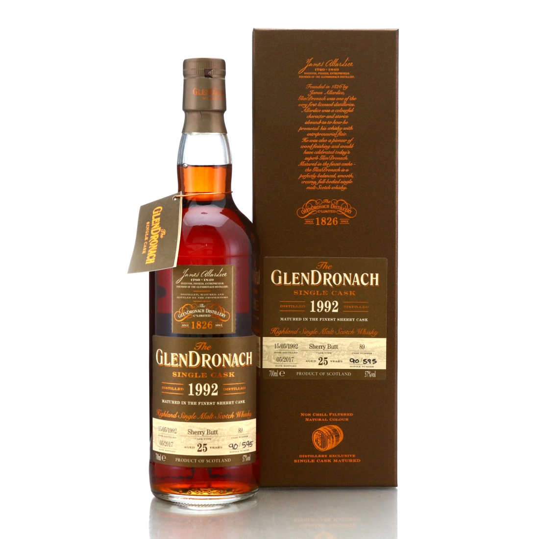 Glendronach 1992 Single Sherry Cask 25 Year Old #89 / Batch 15