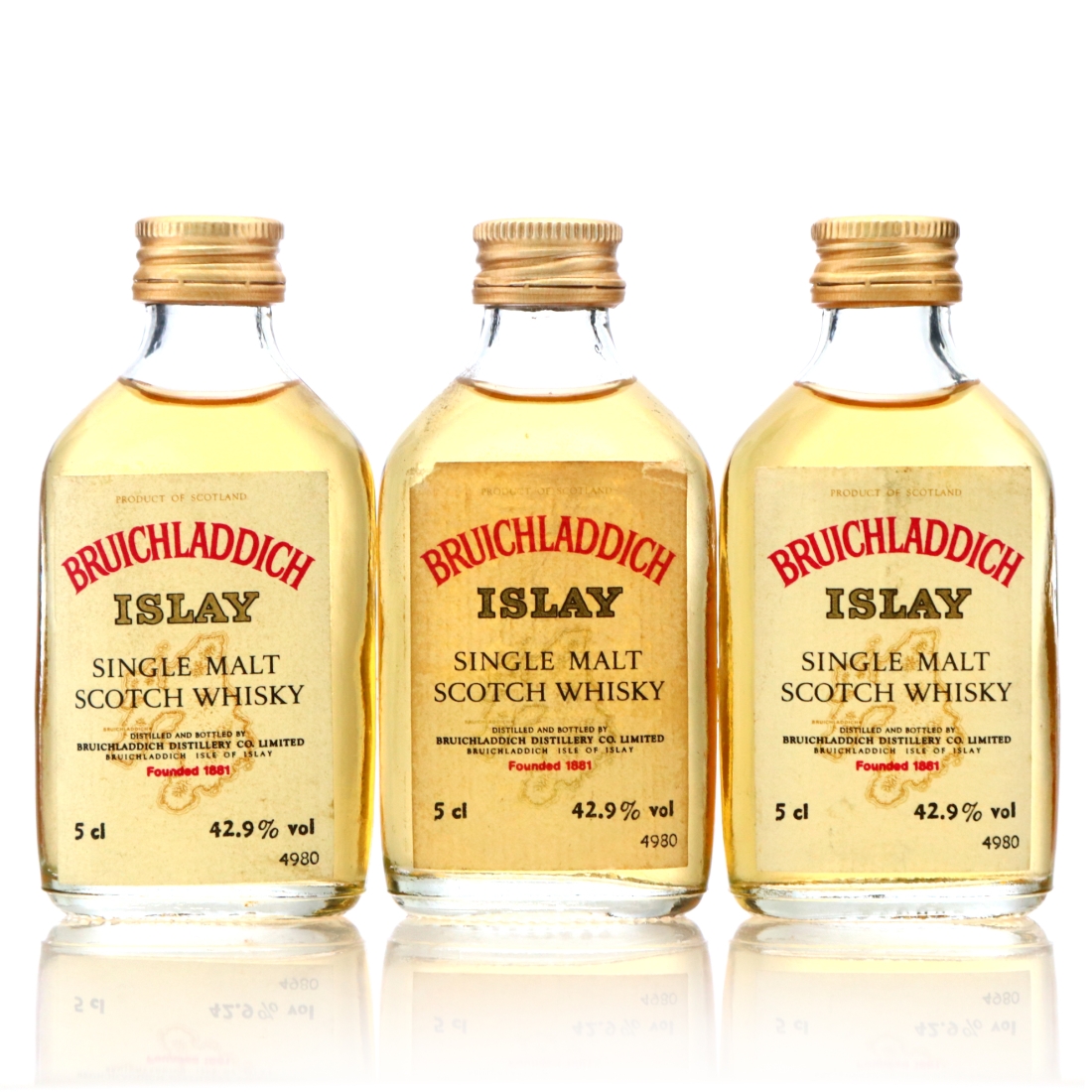 Bruichladdich Miniature x 3