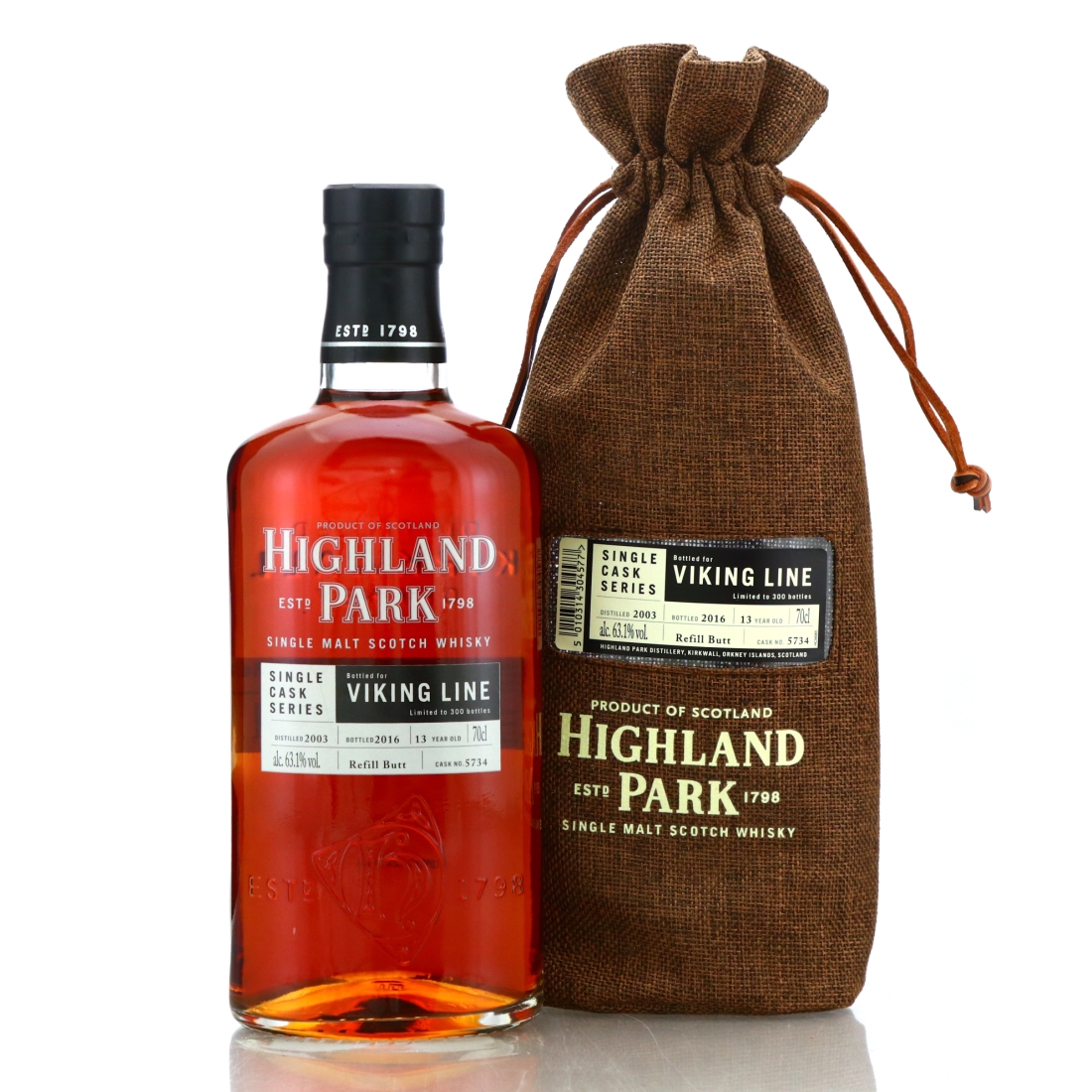 Highland Park 2003 Single Cask 13 Year Old #5734 / Viking Line