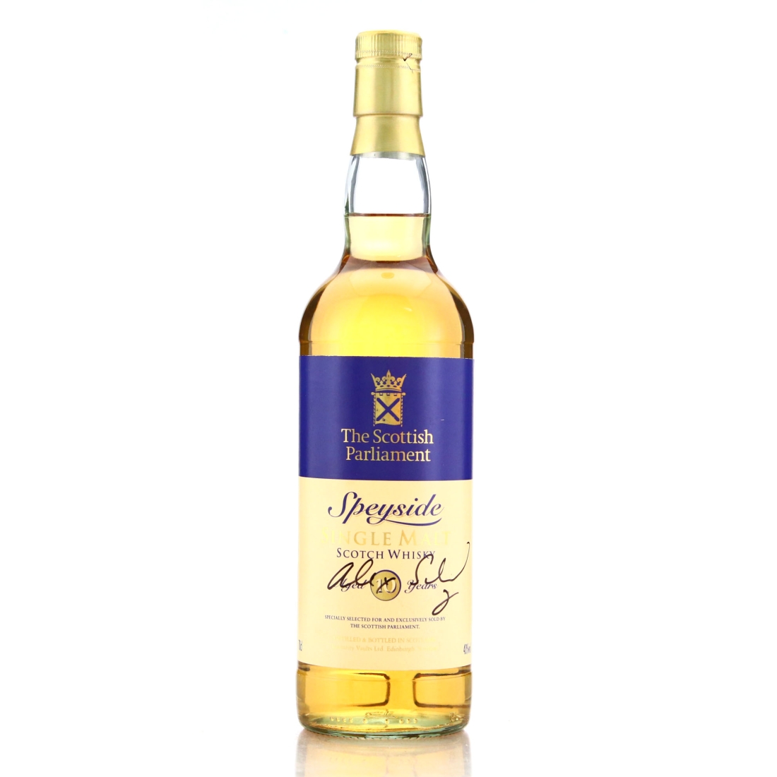 Speyside Single Malt 10 Year Old The Scottish Parliament  / signed by Alex Salmond