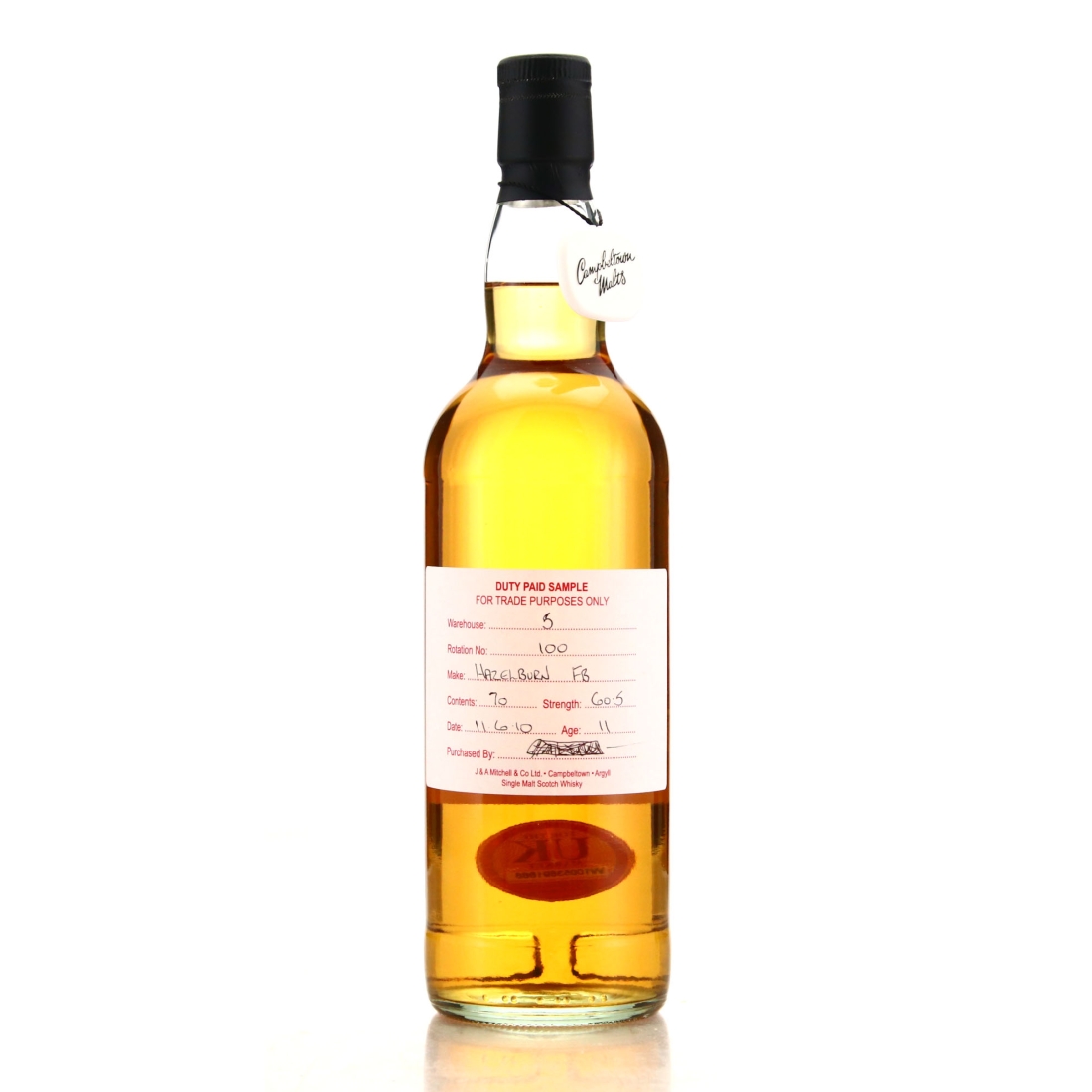 Hazelburn 2010 Duty Paid Sample 11 Year Old / Fresh Bourbon Barrel