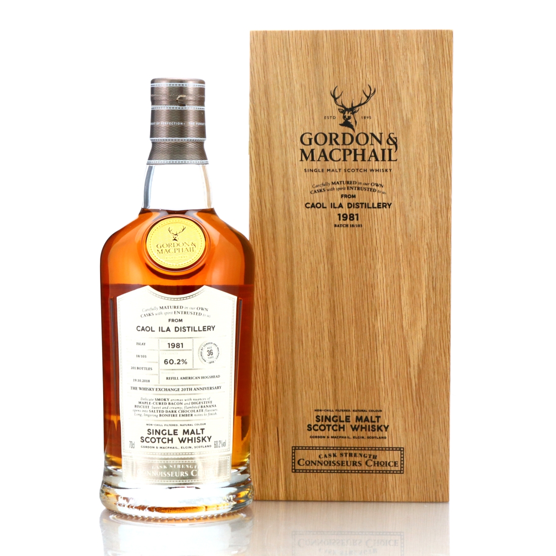 Caol Ila 1981 Gordon and MacPhail 36 Year Old Batch #18/103 / TWE 20th Anniversary
