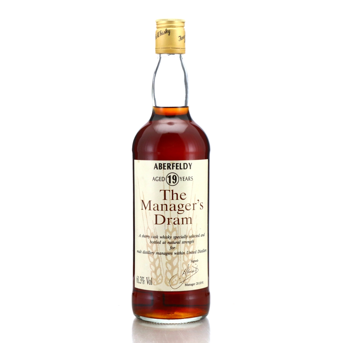 Aberfeldy 19 Year Old Manager's Dram 1991