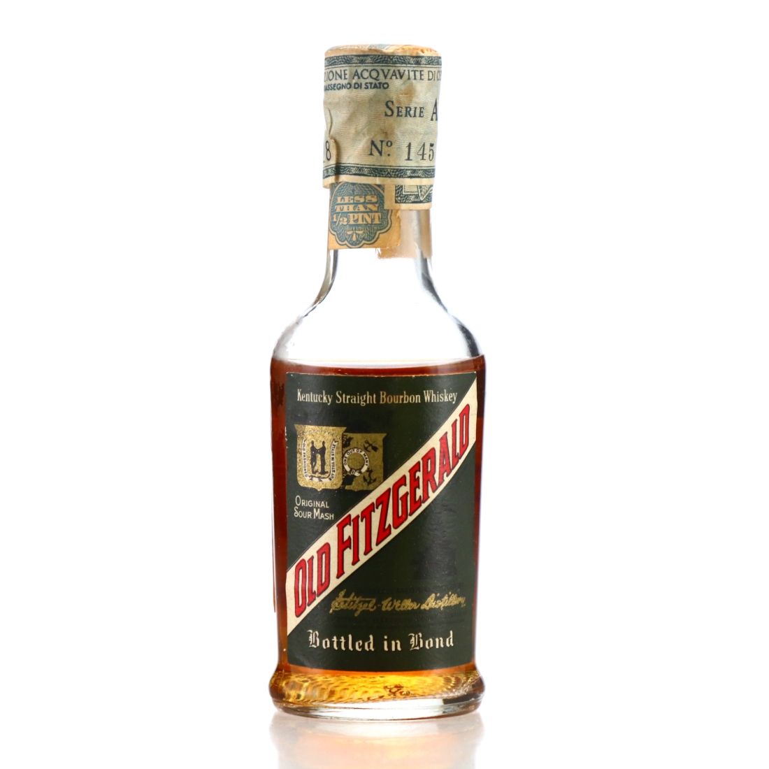 Old Fitzgerald Bottled in Bond 86 Proof Miniature 1970 / Stitzel-Weller