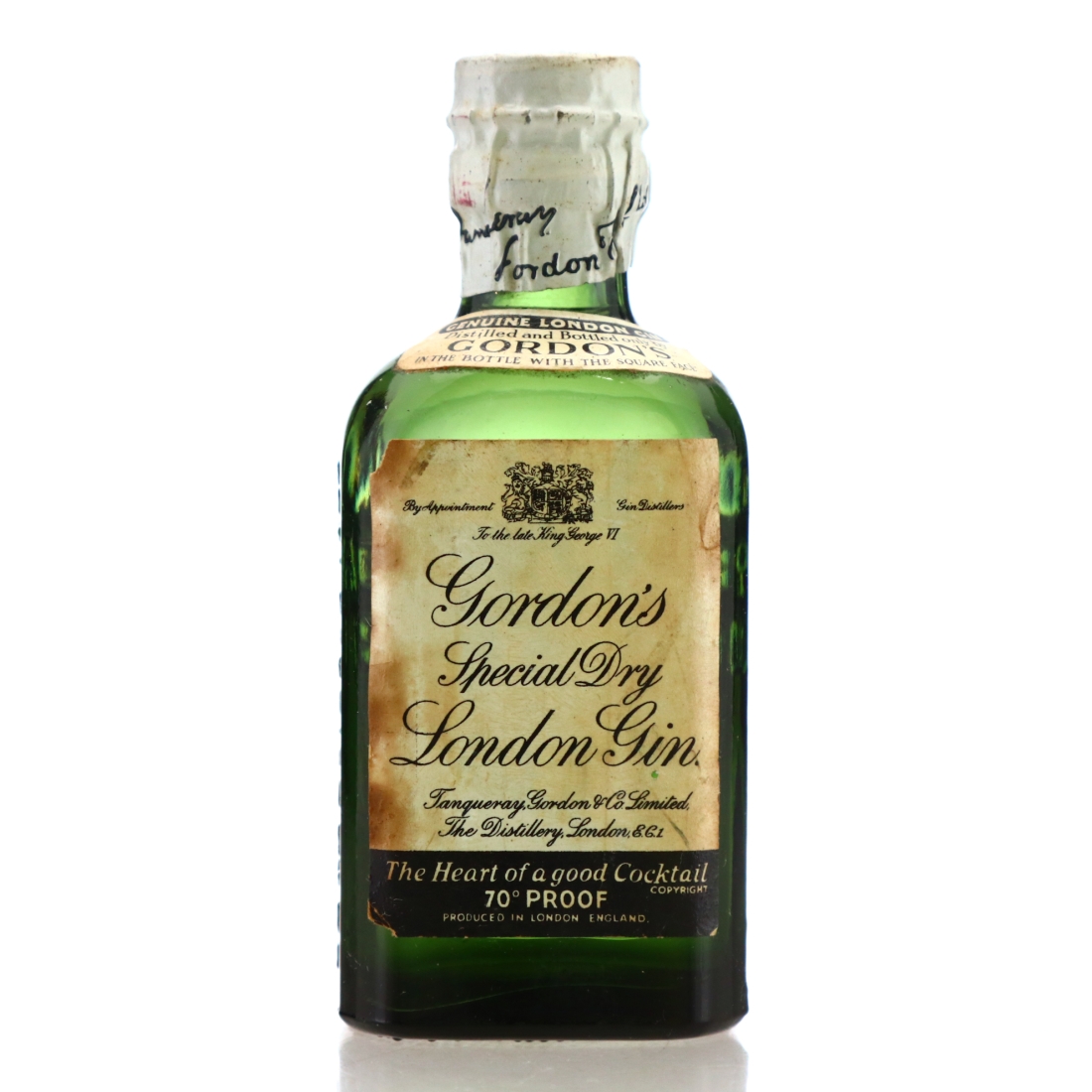 Gordons Dry Gin Miniature 1950s