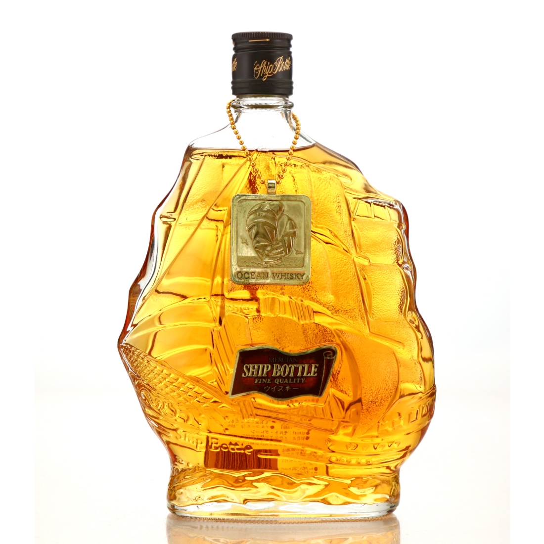 Ocean Whisky Mercian Ship Bottle 