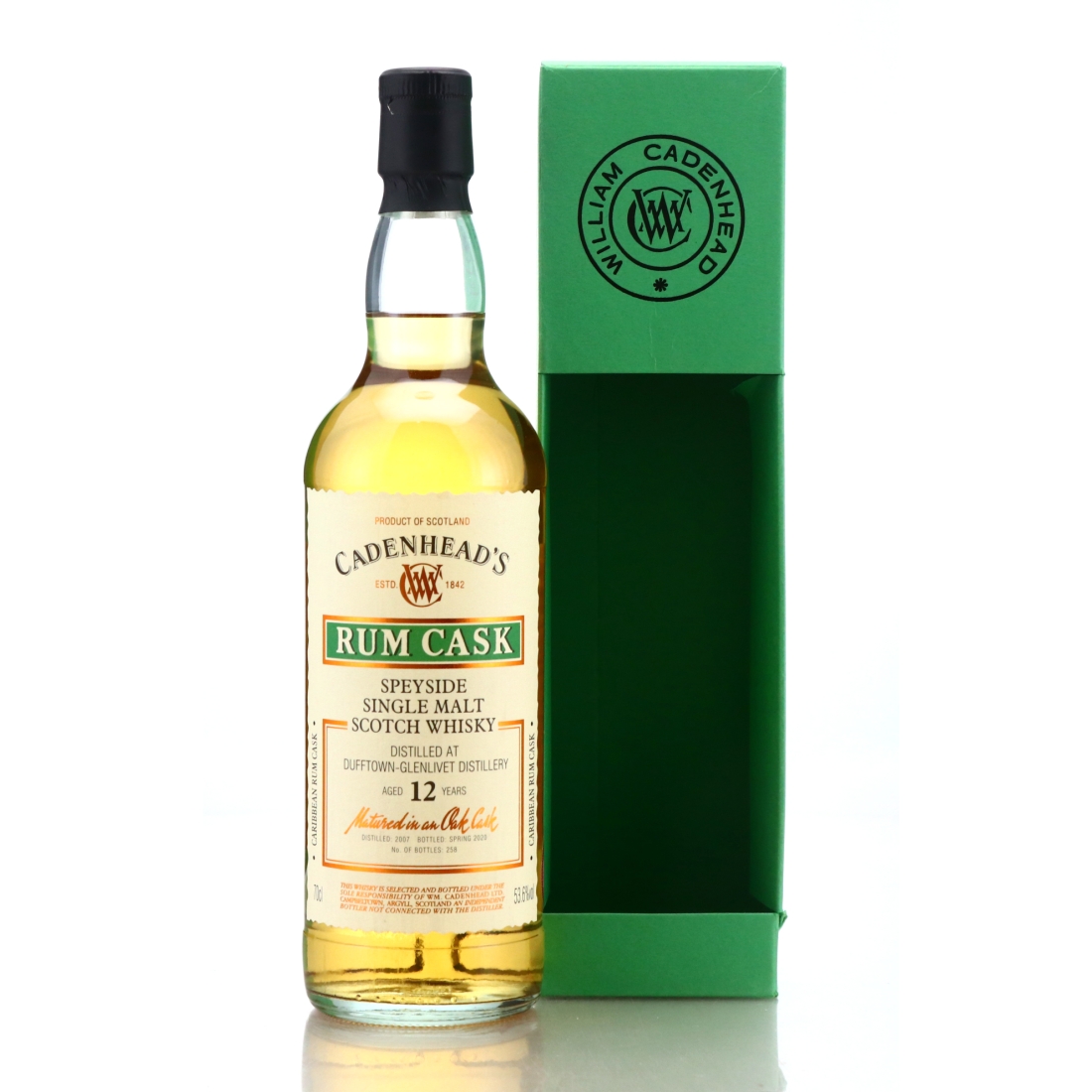 Dufftown 2007 Cadenhead's 12 Year Old Rum Cask