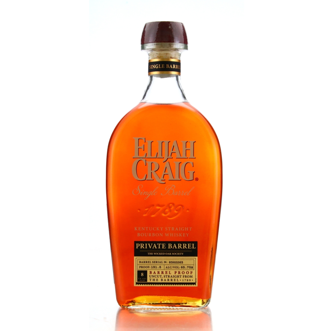 Elijah Craig 8 Year Old Barrel Proof Single Barrel #6362263 / The Wicked Oak Society