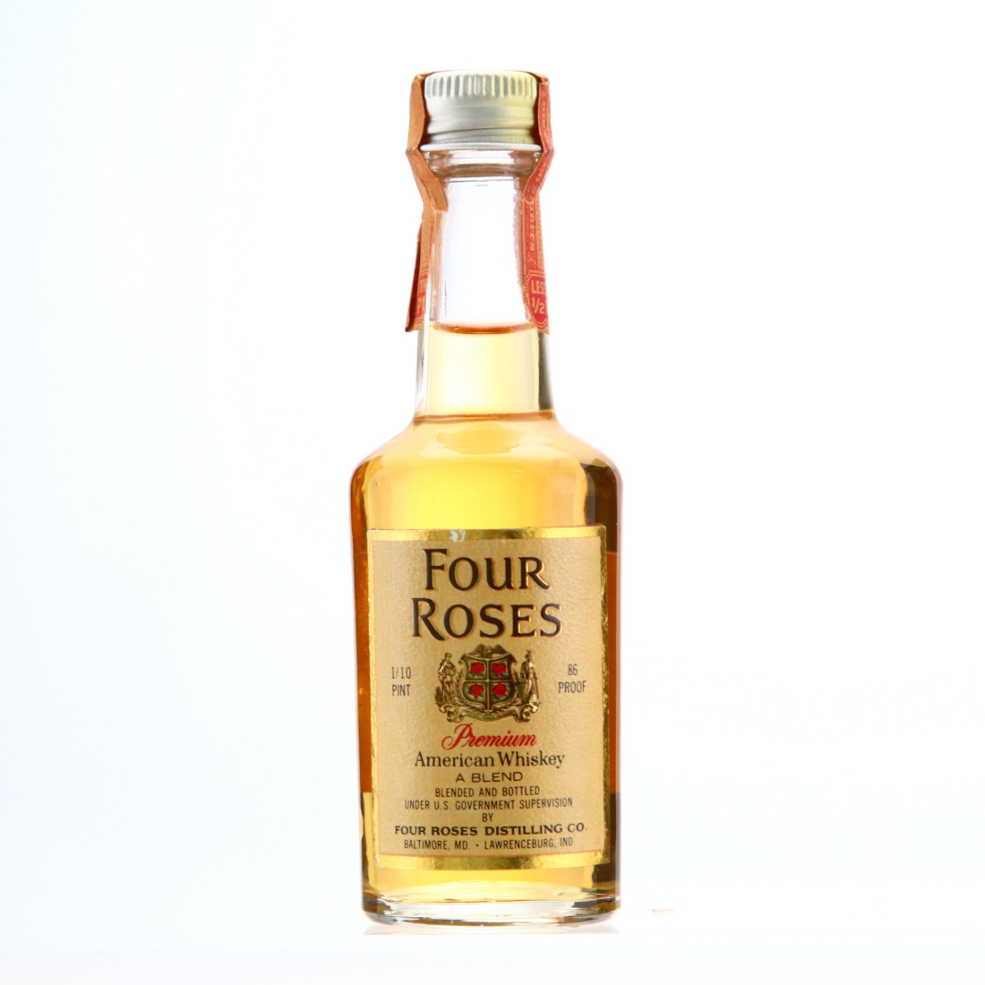 Four Roses 4 Year Old Premium American Blended Whiskey Miniature 1971