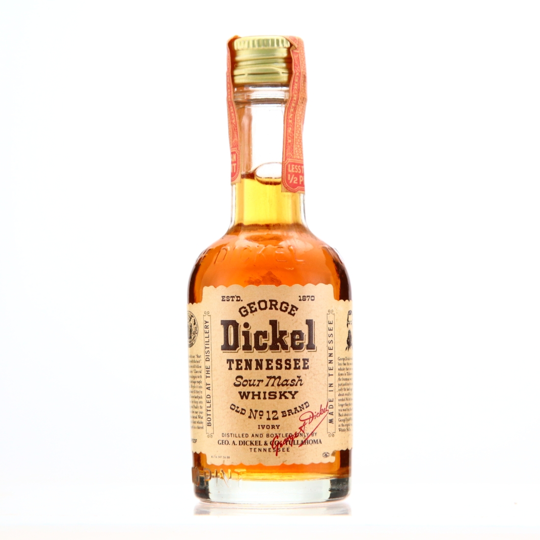 George Dickel Tennessee Sour Mash No.12 Miniature 1964
