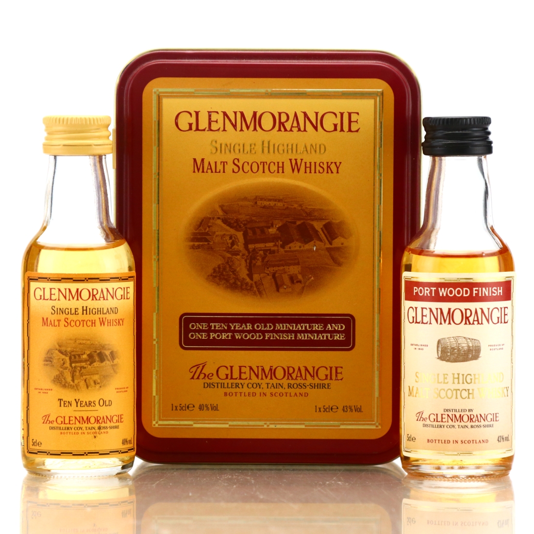 Glenmorangie 10 Year Old & Port Wood Miniature Gift Tin