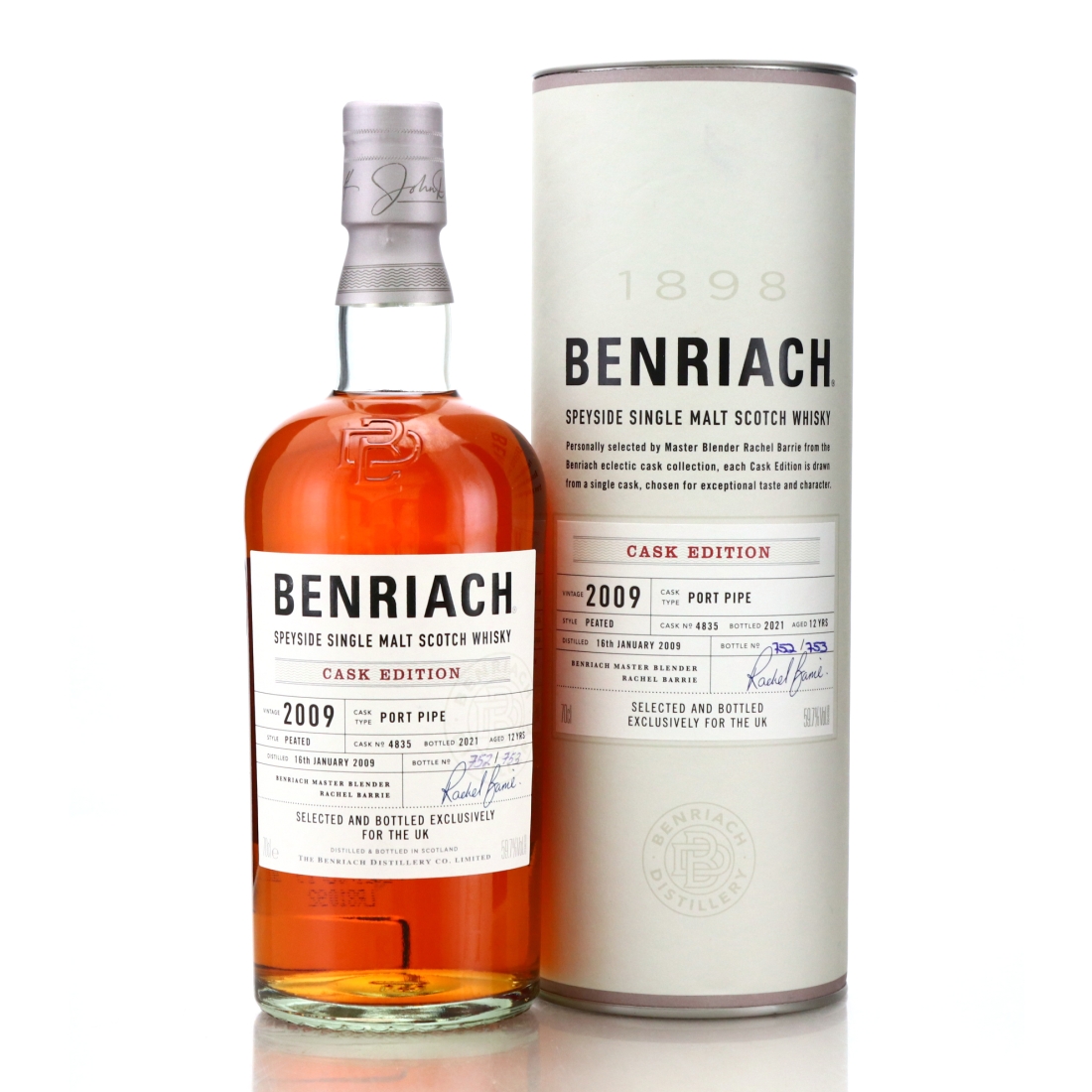 Benriach 2009 Peated Single Port Cask 12 Year Old #4835