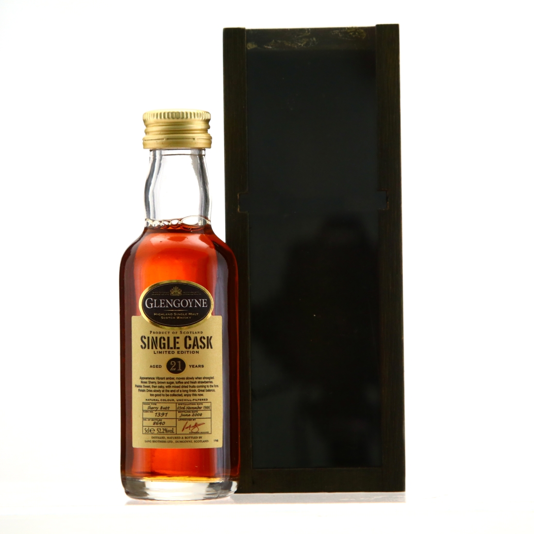Glengoyne 1986 Single Sherry Cask 21 Year Old #1391 Miniature