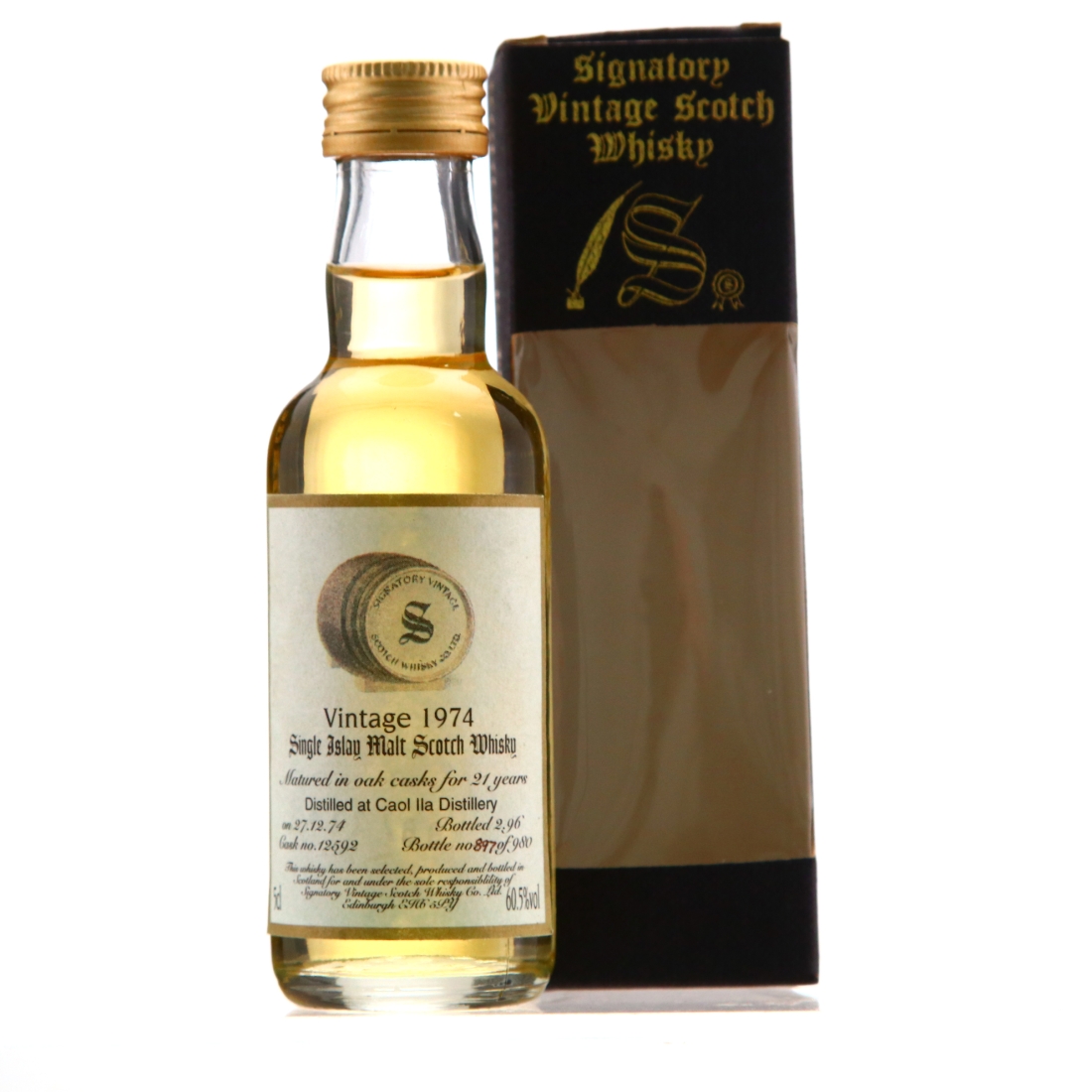Caol Ila 1974 Signatory Vintage 21 Year Old Miniature
