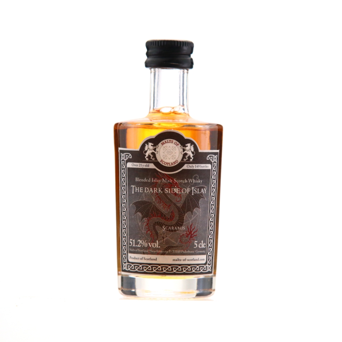 The Dark Side of Islay 18 Year Old Malts of Scotland Blended Malt Miniature / 'Ardenistiel'