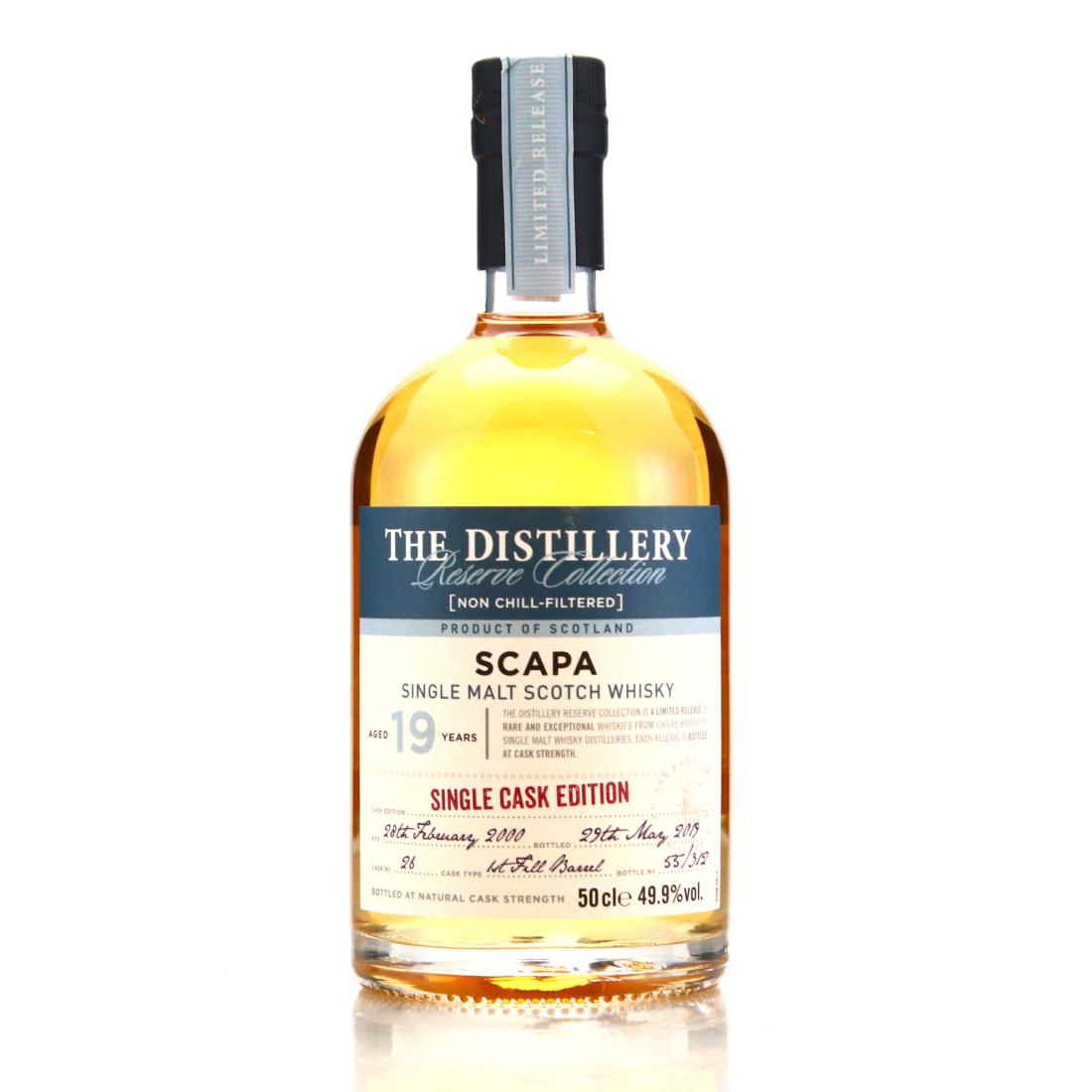 Scapa 2000 Reserve Collection 19 Year Old 50cl - Single Cask Edition ...